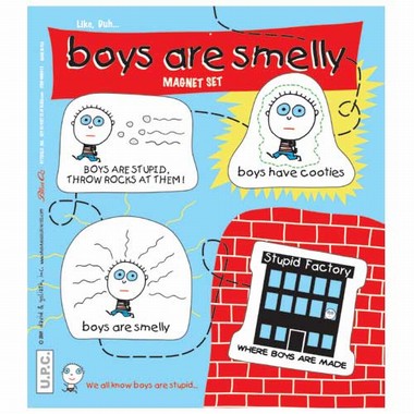 BOYS ARE SMELLY MAGNET SET auf einer Engelburg Wunschliste / Geschenkidee